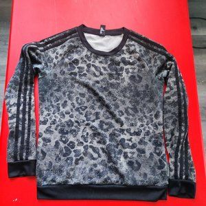 Adidas animal print long sleeve shirt woman's